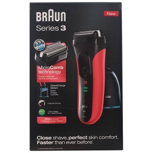 Rasoir Electrique 3-3050cc Braun Rouge