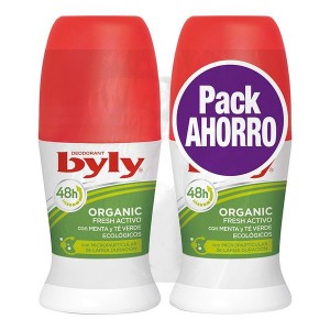 Désodorisant Roll-On Organic Extra Fresh Activo Byly (2 uds)