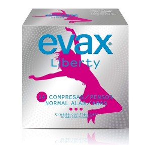 Compresses Normales avec Ailes Evax (14 uds)