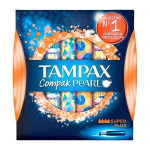 Tampon Super Plus Pearl Compak Tampax (18 uds)