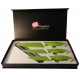 Coffret 3 couteaux lames anti adhérantes Vert Anis