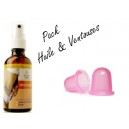 Pack Huile de massage minceur Bio +  Ventouses anti-cellulite