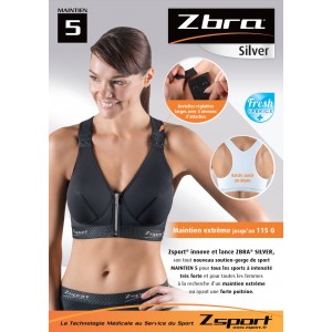 Brassière Sport pour Fortes Poitrines - ZBra Silver blanc