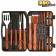 MALLETTE USTENSILES BARBECUE BBQ MASTER TOOLS 18 PIÈCES