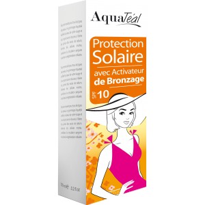 Lait protection solaire avec activateur de bronzage SPF10