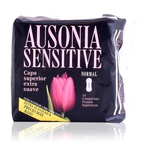 Compresses Normales sans Ailes Sensitive Ausonia (14 uds)