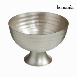 Centre de Table Étain Argenté (30 x 30 x 18 cm) - Collection New York by Homania