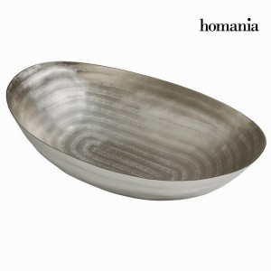 Centre de Table Étain Argenté (50 x 28 x 7 cm) - Collection New York by Homania