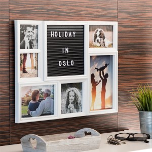 Porte-photos avec Panneau pour Lettres et Chiffres (6 Photos)