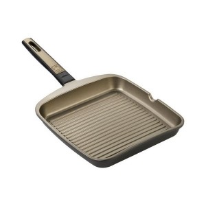 Poêle à Grilller avec Rayures BRA A121412 22 cm Grill Marron