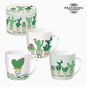 Tasse avec boîte Porcelaine Cactus by Bravissima Kitchen