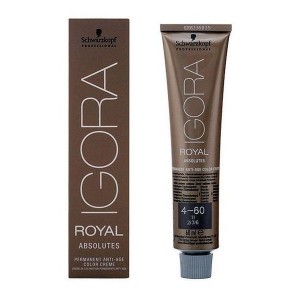 Teinture anti-&acirc;ge permanente Igora Royal Absolutes Schwarzkopf N&ordm; 4-60