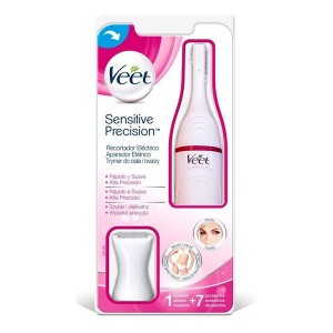 Tondeuse Poils Electrique Veet Sensitive Precision Rose avec 7 Accessoires