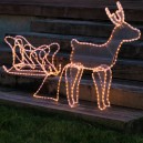 Renne de Noël avec Traîneau (504 LED)