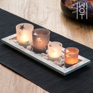 Centre de Table avec Bougeoirs Wagon Trend
