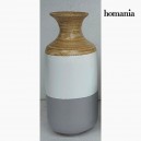 Vase bambou gris blanc by Homania