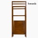 Porte Serviettes sur Pied Bois - Collection Nogal by Homania