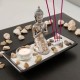 Set Décoratif Bouddha avec Bougie et Encens Oh My Home (9 pièces)