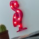Lampe Murale LED Flamant Rose Wagon Trend (7 LED)