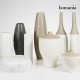 Vase Blanc Marron - Collection Ellegance by Homania