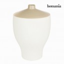 Vase Blanc Marron - Collection Ellegance by Homania