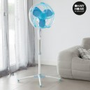 Ventilateur sur Pied Bleu avec Pales en Caoutchouc EVA Oh My Home 45W