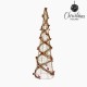Sapin de Noël Tissu en fil métallique Rotin Naturel Champagne (16 x 16 x 60 cm) by Christmas Planet
