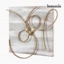 Décoration Suspendue Métal Mdf Doré (47 x 5 x 44 cm) by Homania