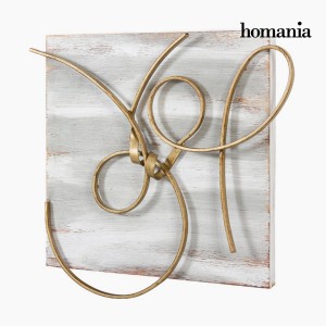Décoration Suspendue Métal Mdf Doré (47 x 5 x 44 cm) by Homania