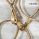 Décoration Suspendue Métal Mdf Doré (47 x 5 x 44 cm) by Homania
