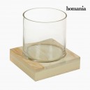 Vase Verre Bois - Collection Pure Crystal Deco by Homania