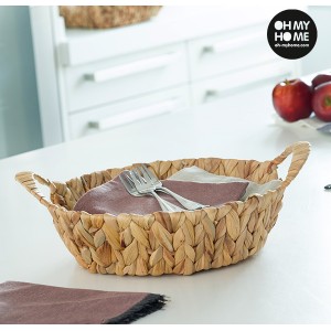 Panier Rond en Feuille de Maïs Oh My Home