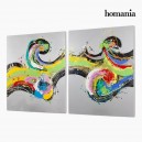 Set de 2 Cadres Huile (120 x 3 x 150 cm) by Homania