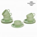 Lot de 6 tasses en faïence vert - Collection Kitchen's Deco by Bravissima Kitchen