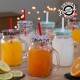 Pots de Noël Vintage Noix de Coco avec Couvercles et Pailles ( lot de 6)