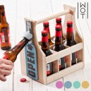 Casier à Bouteilles Vintage avec Décapsuleur Intégré Wagon Trend
