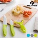 Couteaux en Céramique avec Planche en Bambou TakeTokio (4 pièces)
