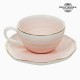Tasse avec sous-tasse Porcelaine Rose - Collection Queen Kitchen by Bravissima Kitchen