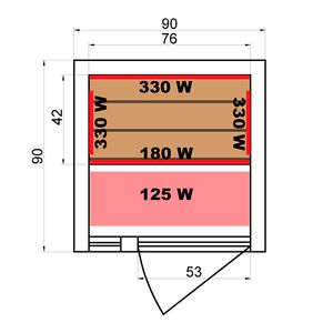 Plan Sauna Infrarouge Soleil Blanc 1